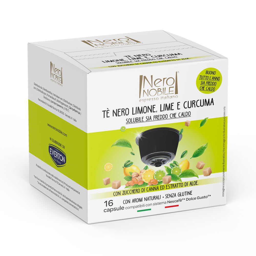 Black Lemon Tea with Lime and Curcuma Dolce Gusto Compatible Pods