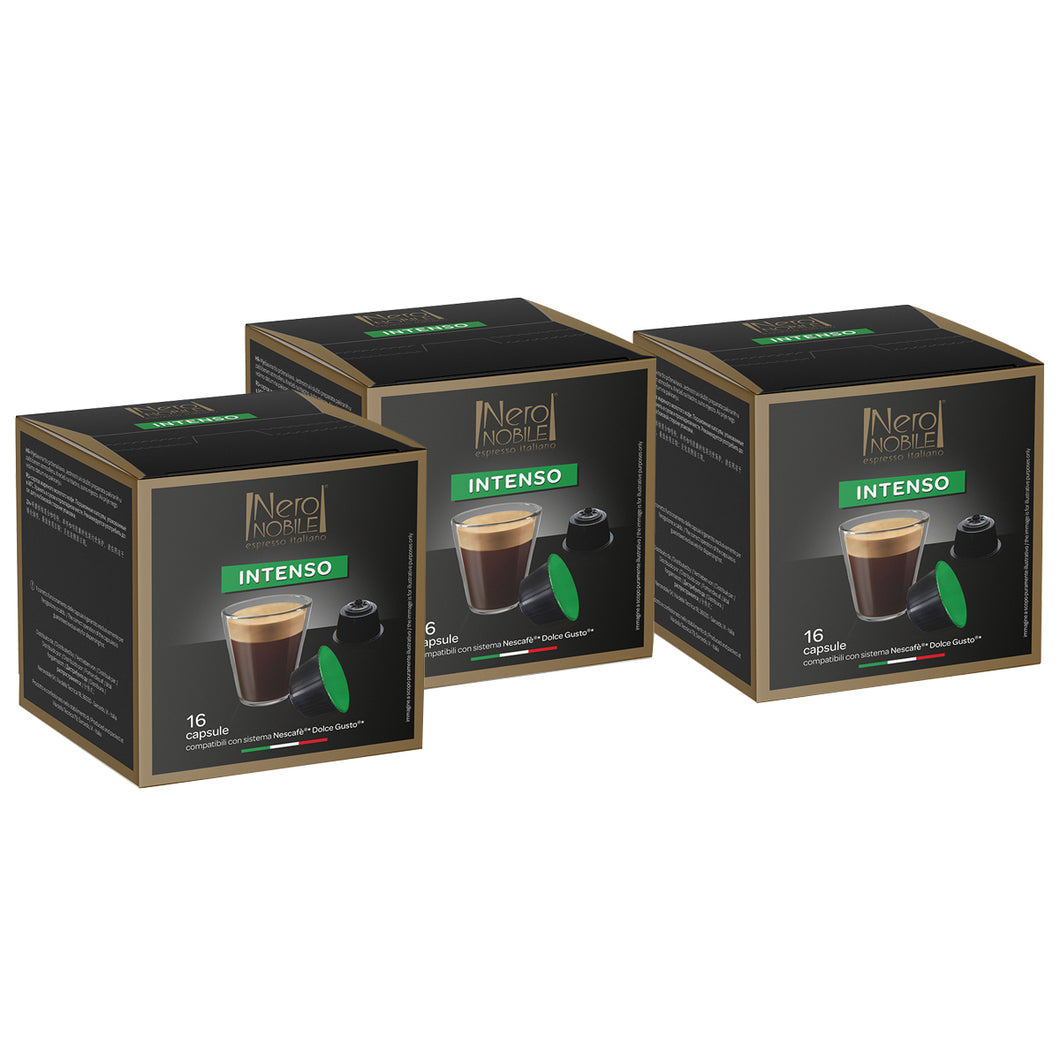 Nero nobile Espresso intenso Dolce Gusto Compatible Capsules Pack of 3*112g
